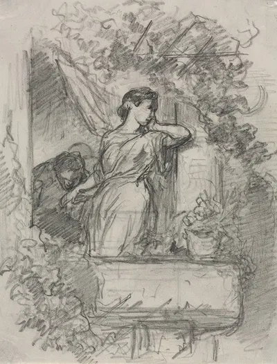 On the Balcony by Селестен Нантёй — digital art print download