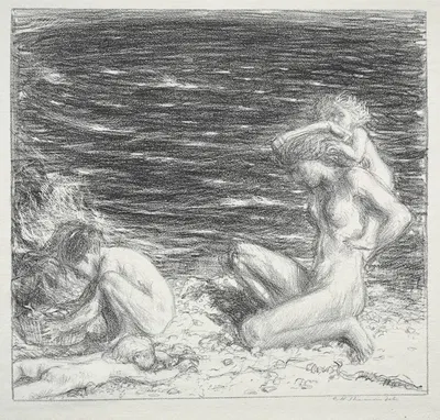 Sea and Breeze by Чарльз Хаслвуд Шеннон, 1894 — digital art print download