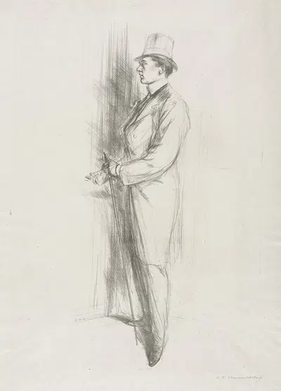 Sir Max Beerbohm by Чарльз Хаслвуд Шеннон, 1896 — digital art print download