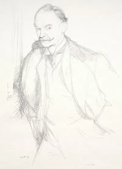 Thomas Hardy by Уильям Ротенштейн, 1897 — digital art print download