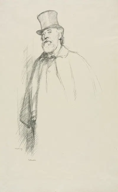 Alphonse Legros by Уильям Ротенштейн, 1897 — digital art print download