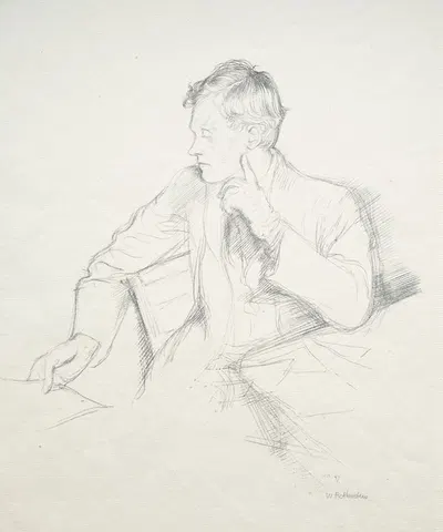Charles Hazelwood Shannon by Уильям Ротенштейн, 1897 — digital art print download