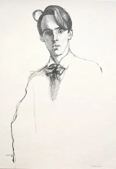 William Butler Yeats by Уильям Ротенштейн, 1898 — digital art print download