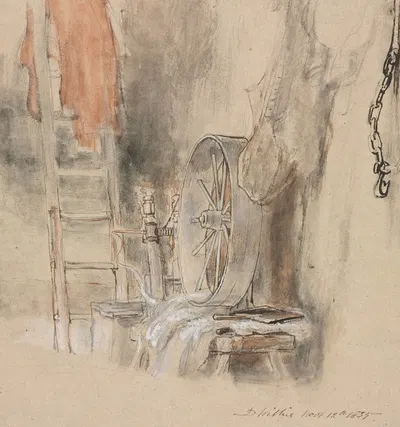 Study for "The Peep-O’-Day Boys’ Cabin, in the West of Ireland" ("The Sleeping Whiteboy") by Sir David Wilkie, 1835 —…