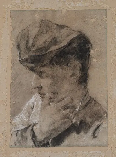 Head of a Young Man in a Cap by Джованни Баттиста Пьацетта — digital art print download