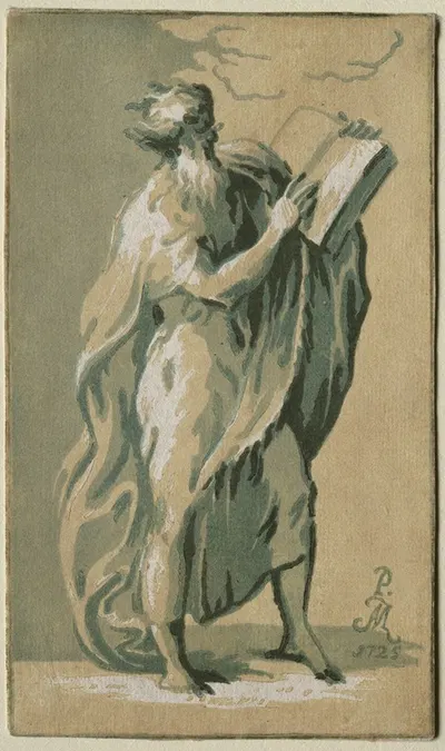 An Old Man Standing by Антон Мария Занетти Старший, 1725 — digital art print download