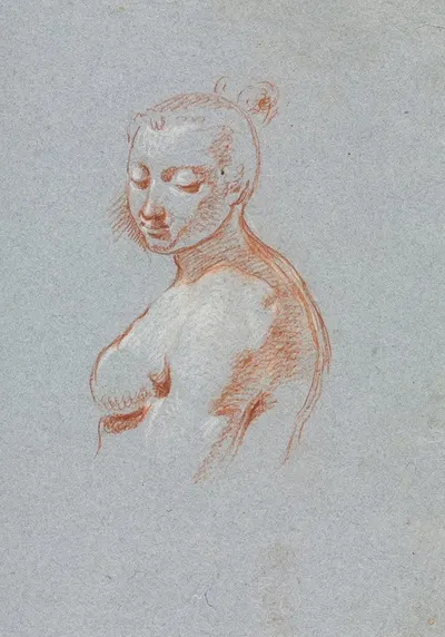 Verona Sketchbook: Female nude (page 27) by Франческо Лоренци, 1760 — digital art print download
