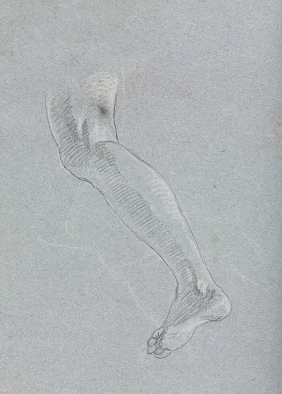 Verona Sketchbook: Left leg (page 28) by Франческо Лоренци, 1760 — digital art print download