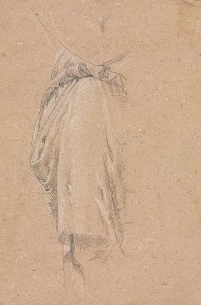 Drapery study with elbow by Франческо Лоренци, 1760 — digital art print download