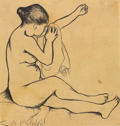 Seated Female Nude by Сюзанна Валадон — digital art print download