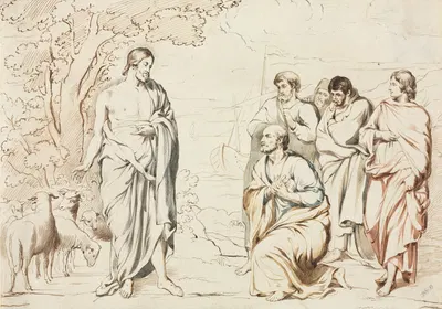 Christ and His Disciples by Джозеф Бретт — digital art print download