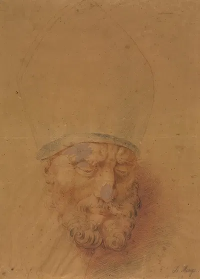 Head of a Bishop by Антон Рафаэль Менгс — digital art print download