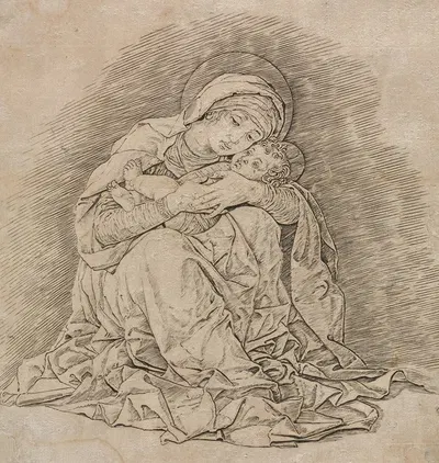 Virgin and Child by Андреа Мантенья, 1485-1491 — digital art print download