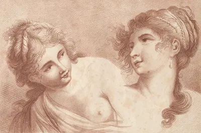 Heads of Two Women by Франческо Бартолоззи, 1792 — digital art print download