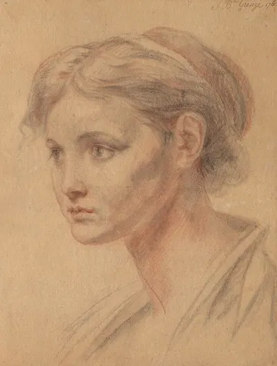 Head of a Girl by Жан-Батист Грёз, 1763 — digital art print download