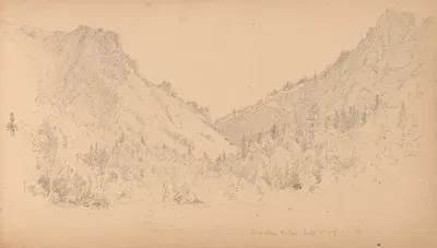 Sketchbook, page 18: "Dixville Notch, Sept. 4, 89" by Сэнфорд Робинсон Гиффорд, 1859 — digital art print download