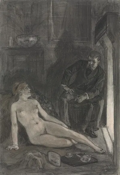 Winter Evening by Félicien Rops — digital art print download