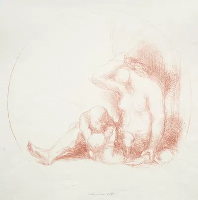 Playmates by Чарльз Хаслвуд Шеннон, 1907 — digital art print download