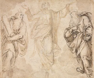 The Transfiguration (recto) by Camillo Procaccini, c. 1590 — digital art print download