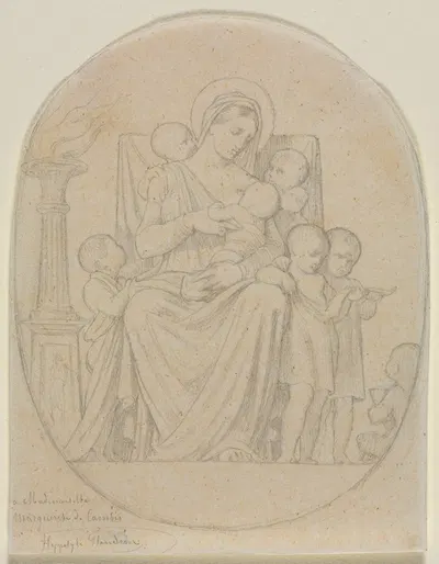 Saint Félicité and Her Seven Sons by Жан-Ипполит Фландрен — digital art print download