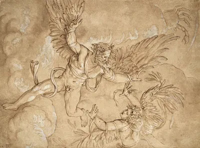 Copy after Giulio Romano's Fall of Icarus by Джулио Романо — digital art print download