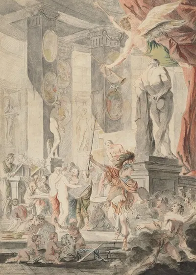 Ut Pictura Poesis by Charles-François Hutin, 1745-1746 — digital art print download