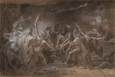 The Oath of the Seven Chiefs against Thebes by Анн Луи Жироде-Триосон, c. 1800 — digital art print download