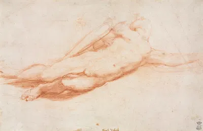 Study of a Fallen Soldier (possibly the Conversion of Saul) (recto) by Корреджо, c. 1525 — digital art print download