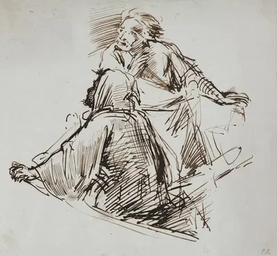 Two Male Figures by Джордж Ричмонд, c. 1829 — digital art print download