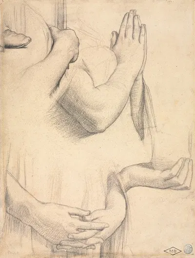 Study of Hands by Жан Огюст Доминик Энгр, 1842 — digital art print download