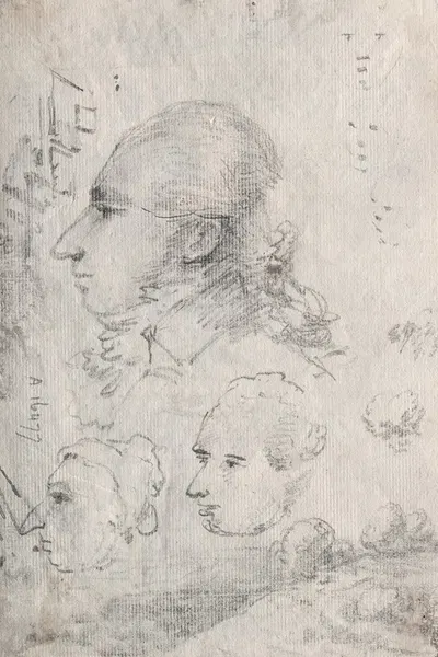 Studies of Heads (verso) (c. 1820s(?)) by Dr. Thomas Monro — digital art print download