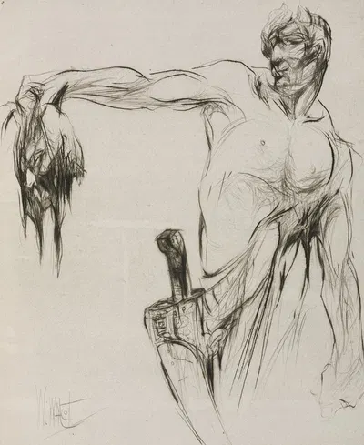 Herodias: Page 53, The head entered and mannaeus held it by the hair, at arm's length, proud from the applause by Уильям…