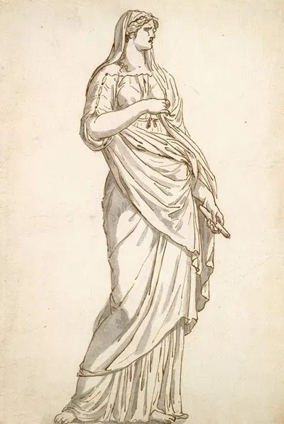 Study of the Sabine Statue from the Villa Medici by Жак Луи Давид — digital art print download