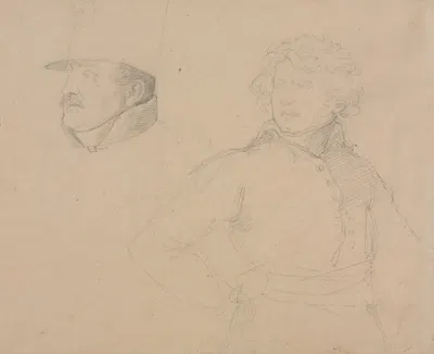Study of Two Soldiers by Теодор Жерико, 1818-1819 — digital art print download