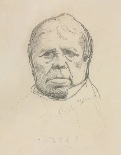 Portrait of Ingres by Albert-Ernest Carrier-Belleuse — digital art print download