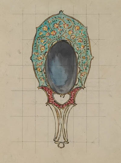 Design for a Hand Mirror by Феликс Браккемонд — digital art print download