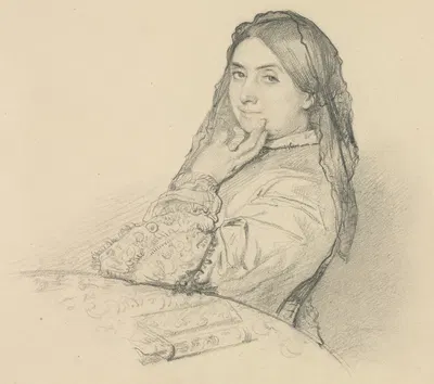 Portrait of his Mother by Henri Lehmann, 1851 — digital art print download
