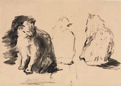 Cats by Théodule Ribot — digital art print download