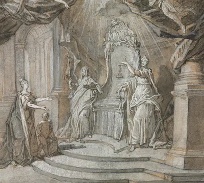 Madame de Maintenon Returning to the Catholic Church [1] by Шарль Доминик Жозеф Эйзен — digital art print download
