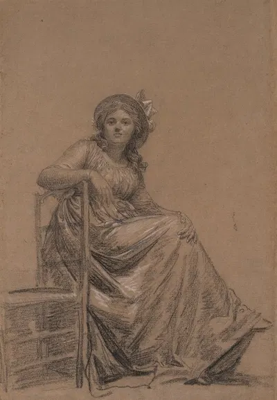 Portrait of a Seated Woman by Франсуа-Анри Винсент — digital art print download