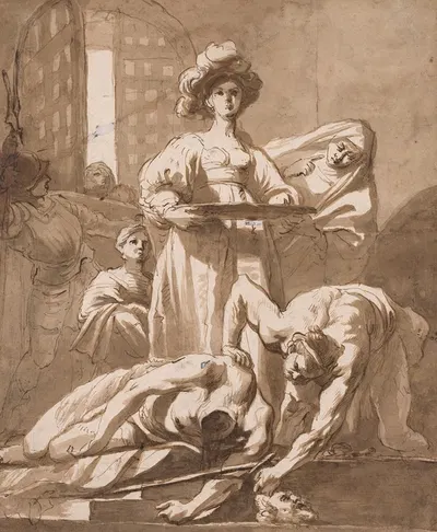 Salome with the Head of John the Baptist by Николай Кнупфер, c. 1650 — digital art print download