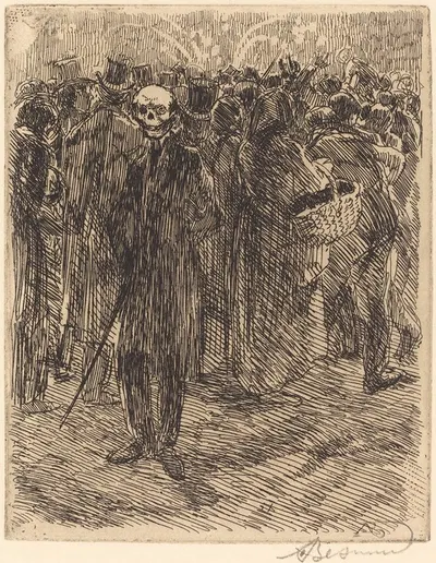 In the Crowd (Dans la foule) by Альбер Безнар, 1900 — digital art print download