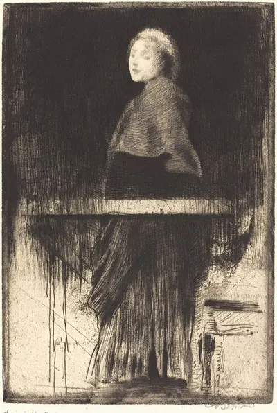 Woman in a Cape (La femme à la pèlerine) by Альбер Безнар, 1889 — digital art print download