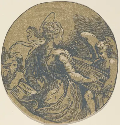 Saint Cecilia by Antonio da Trento — digital art print download
