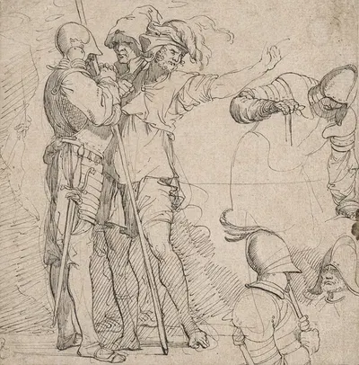Capriccio Derived from Salvator Rosa's 'Figurine' by British 18th Century — digital art print download