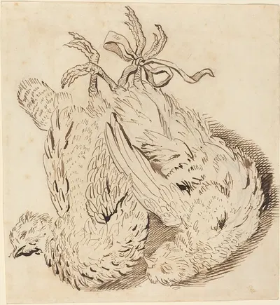Two Dead Chickens by British 18th Century — digital art print download
