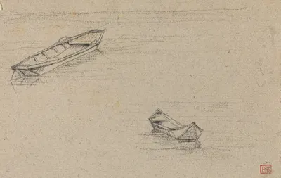 Two Boats for 'L'Abside de Notre-Dame de Paris' by Charles Meryon — digital art print download