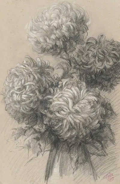 Chrysanthemums by Клод Эмиль Шюффенекер — digital art print download