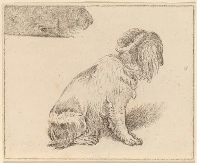 Seated Dog by Корнелис Плос ван Амстел, 1777 — digital art print download