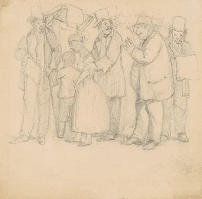 Study for 'The House that Jeff Built' by Дэвид Клейпул Джонстон, 1863 — digital art print download